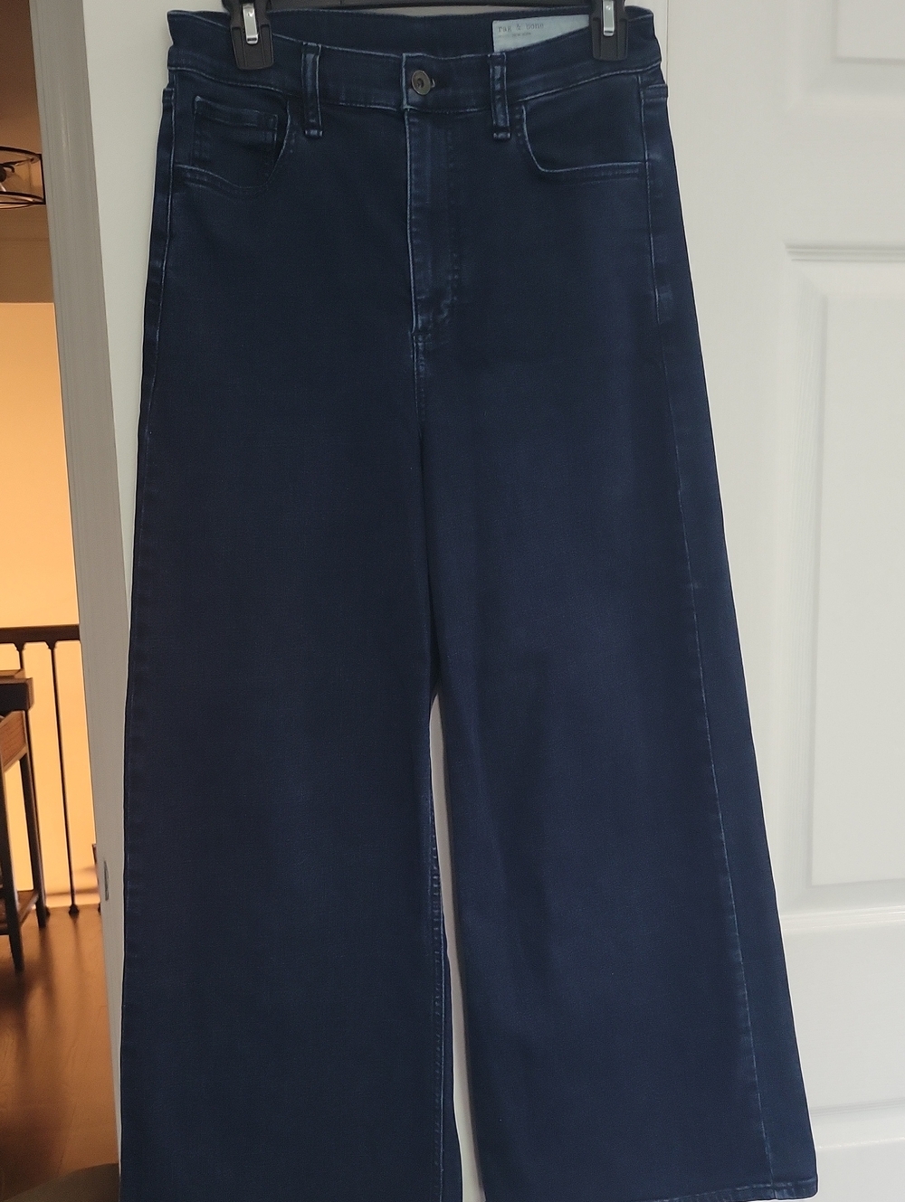 Rag & bone Wide-Leg Jeans in Dark Navy SERENA